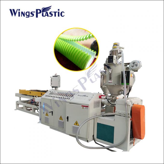 Plastik PE Dual Wall Corrugated Drainage Pipe Extruder Machine 6-8m/Min 0