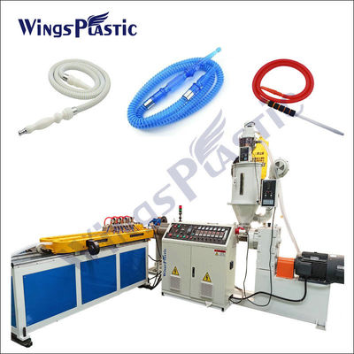 PP PE Single Wall Bergelombang Plastik Shisha Hookah Hose Extruder Membuat Mesin