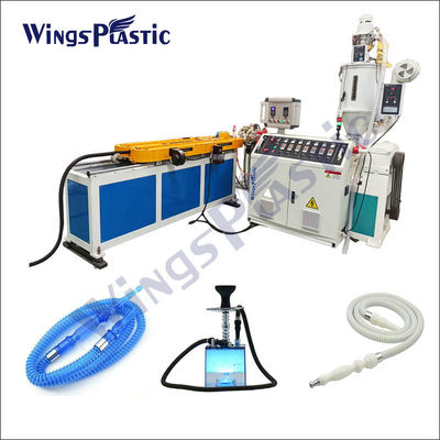PP PE Single Wall Bergelombang Plastik Shisha Hookah Hose Extruder Membuat Mesin