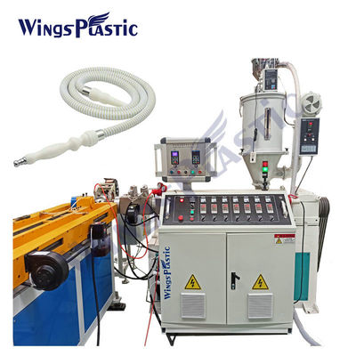 PP PE Single Wall Bergelombang Plastik Shisha Hookah Hose Extruder Membuat Mesin