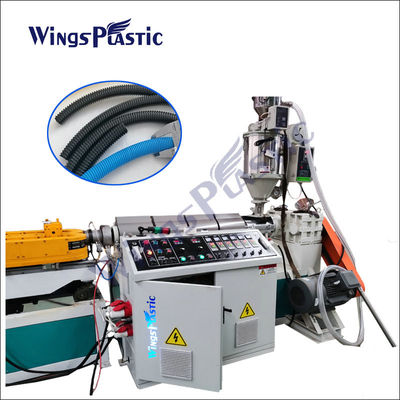 Mesin Extruder Pipa Plastik Fleksibel Mesin Ekstrusi Pipa Bergelombang Dinding Tunggal
