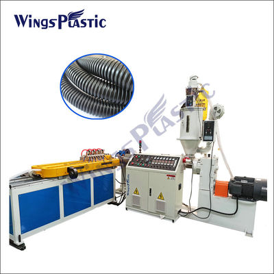 PE PP PVC Jalur Produksi Pipa Plastik Plastik SWC Jalur Produksi Pipa Bergelombang Dinding Tunggal