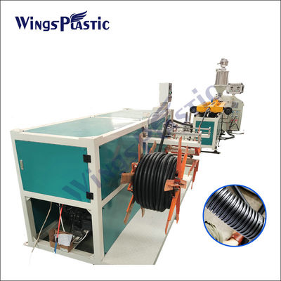 Mesin Extruder Pipa Bergelombang Plastik PP PVC PA Mesin Extruder HDPE 40-80kg / H