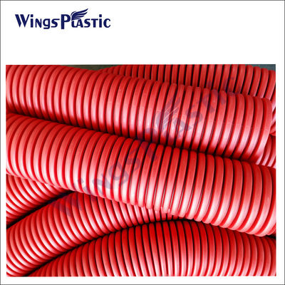 Mesin Extruder Pipa Bergelombang HDPE Lini Produksi Pipa Bergelombang Dinding Ganda DWC
