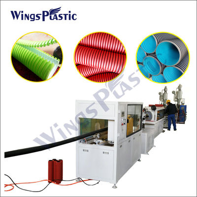 Produktif Tinggi HDPE Double Wall Corrugated Pipe Sewage DWC Pipe Extrusion Line Membuat Mesin