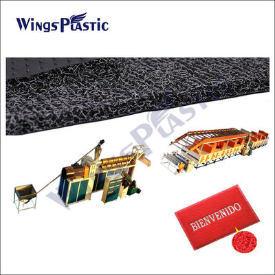 Plastik PVC Coil Cushion Floor Mat Indoor coil mat Mesin plastik pvc coil loop mat membuat mesin