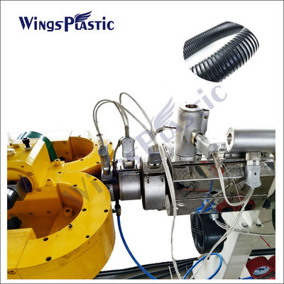 Sepenuhnya Otomatis Plastik PE PP PVC Dinding Tunggal Pipa Bergelombang Membuat Mesin Extruder