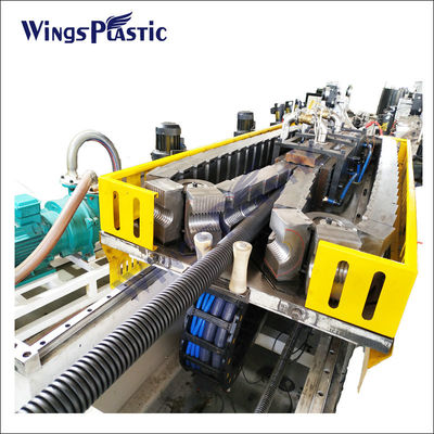 Jalur Ekstrusi Pipa Pembuangan Limbah Plastik Mesin Extruder Pipa Pe DWC Otomatis