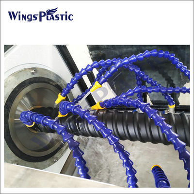 Plastik HDPE Prestressed Corrugated Pipe Extruder Machine Mesin Spiral Pipe Karbon