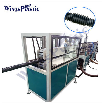 Plastik HDPE Prestressed Corrugated Pipe Extruder Machine Mesin Spiral Pipe Karbon