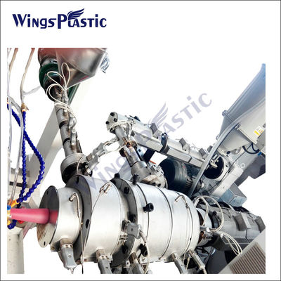 PLC Control HDPE PPR Pipe Extruder Machine untuk Diameter Pipe 20-110mm