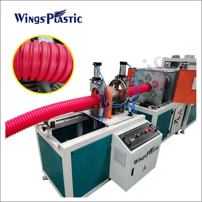Garis produksi pipa listrik pipa PE bergelombang dengan output tinggi