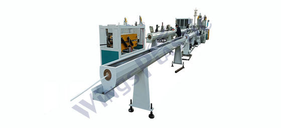 Plastik HDPE PE PP PPR PVC Mesin Ekstrusi Pipa Saluran Listrik Dengan 1-20m/Min