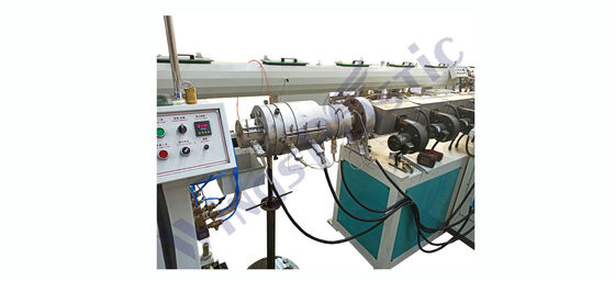 PLC Control Air Cooling Plastic Pipe Extrusion Line Untuk HDPE PPR PERT MPP Pipe