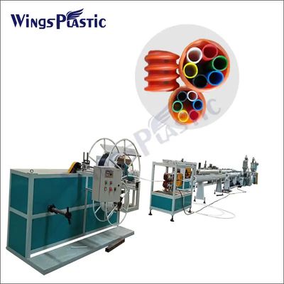 Mesin extruder pipa bergelombang dinding tunggal PP PE berkecepatan tinggi untuk selang medis