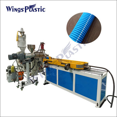 Plastik Single Wall Flexible Pipe Production Line Mesin pembuatan selang bergelombang plastik