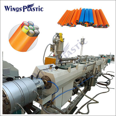 PE Mikroduct Perlindungan Kabel Optik Casing Pipe Extrusion Membuat Mesin Line Single Screw