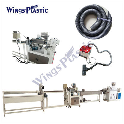 Plastik Double Twin Colors EVA LLDPE Spiral Vacuum Cleaner Hose Pipe Line Produksi