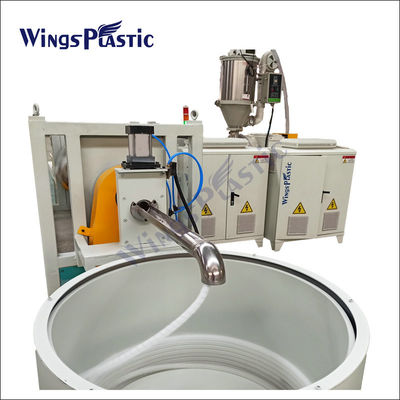 Mesin Pembuat Ekstrusi Selang Pelindung Spiral Hidraulik Plastik Hdpe Pp Pe