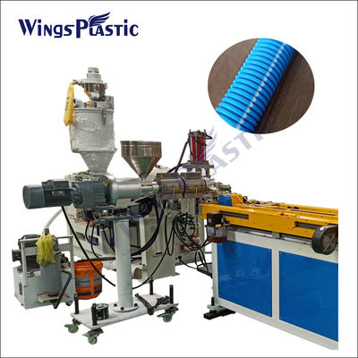 Plastic Single Wall Pvc Pp Pe Spiral Corrugated Pipe Hose Extrusion Making Machine Extruders Mesin Pengerjaan