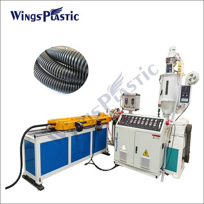 Plastic Single Wall Pvc Pp Pe Spiral Corrugated Pipe Hose Extrusion Making Machine Extruders Mesin Pengerjaan