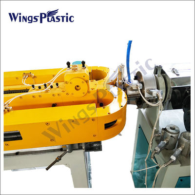Plastik PE PP PVC Fleksibel Spiral Single Wall Corrugated Pipe Extrusion Membuat Mesin Line