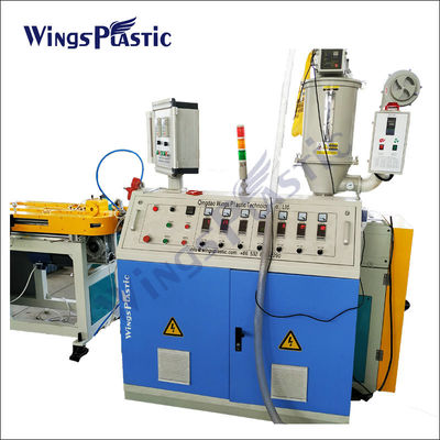 Plastik PE PP PVC Fleksibel Spiral Single Wall Corrugated Pipe Extrusion Membuat Mesin Line