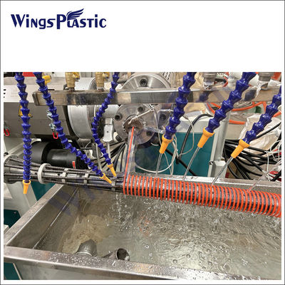 Plastik Mesin Ekstrusi Line Untuk PVC Spiral Suction Hose Pipe Plant Manufaktur Proses Mesin